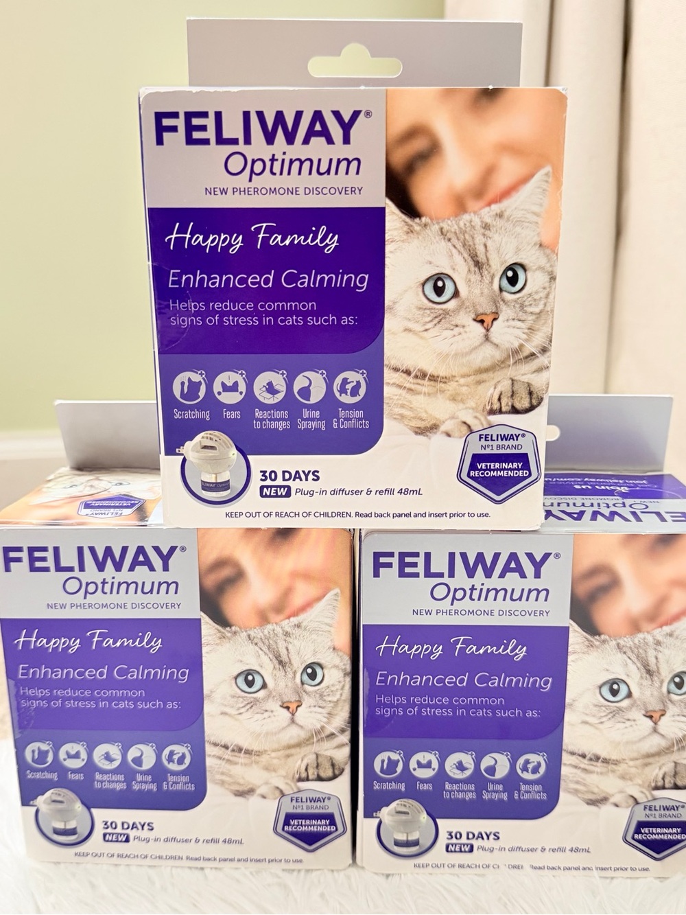 FELIWAY Optimum Cat Calming Diffuser Kit Bundle NEW Exp 9/2026